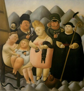 La familia del presidente Fernando Botero Pinturas al óleo